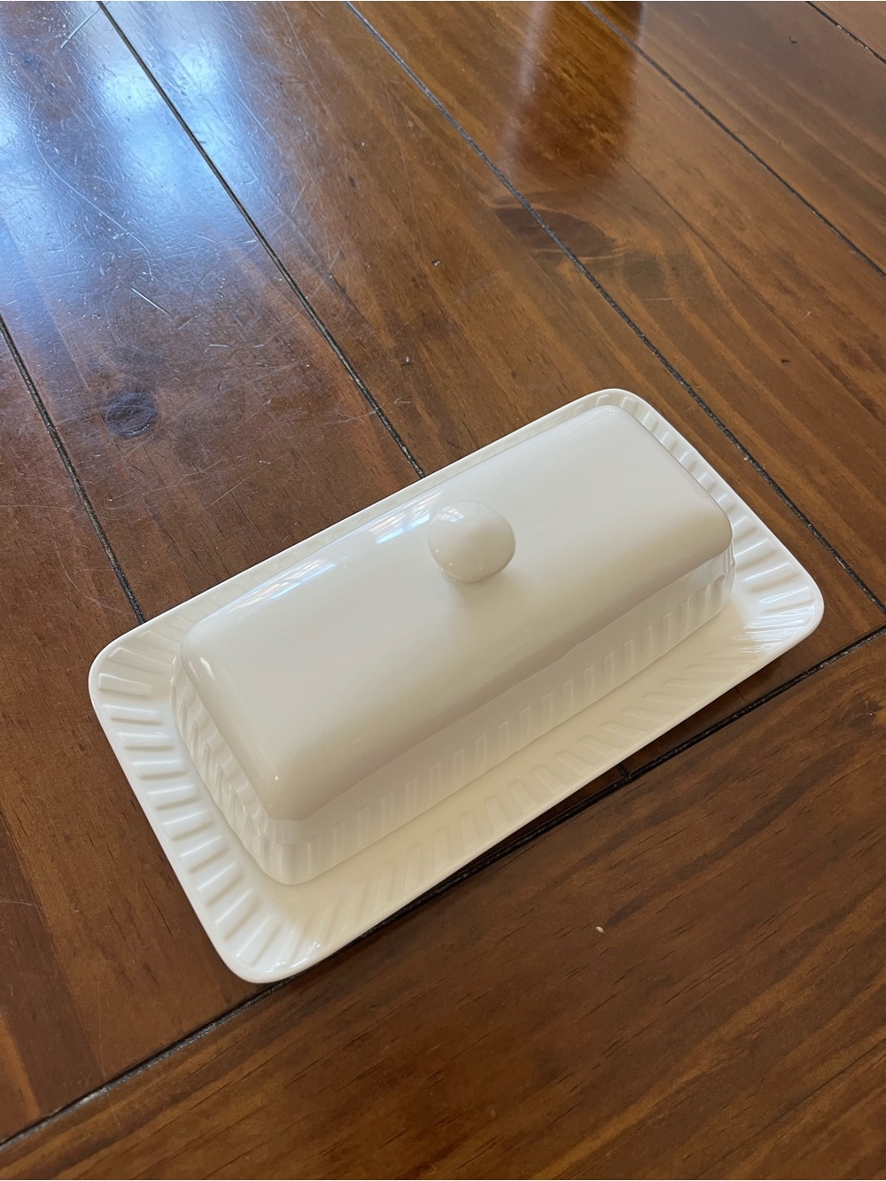 White Ceramic Butter Dish
